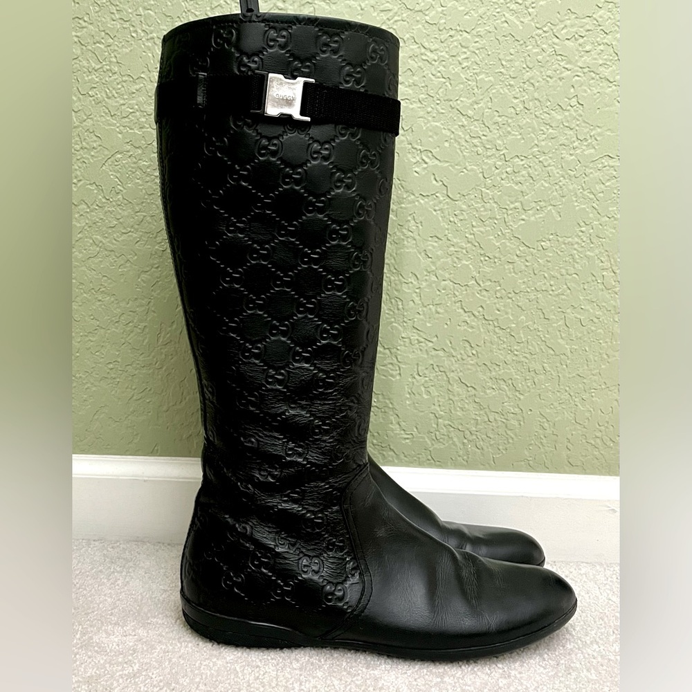 Black Gucci Double G Boots